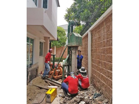 รับเหมาตอกเสาเข็มแก้บ้านทรุด